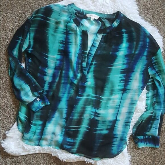 Two by Vince Camuto Top Sheer Flowy Multicolor Womens Size Small - Picture 1 of 5